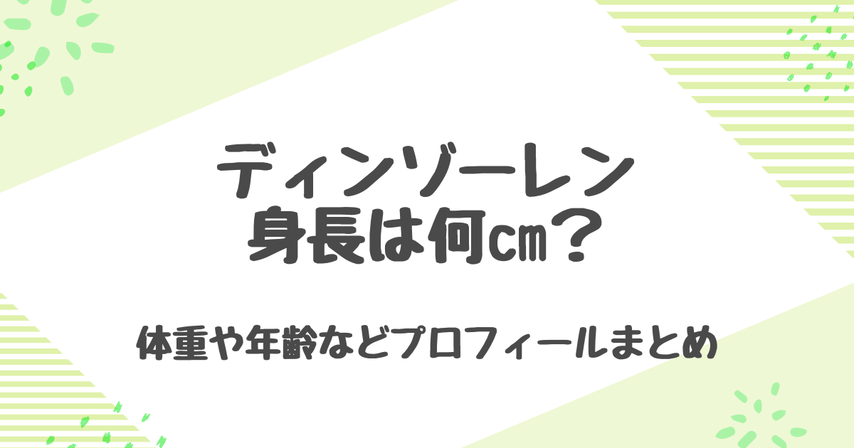 ディンゾーレンの身長は？体重・年齢やプロフィールと彼女についても紹介！
